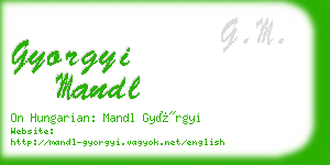 gyorgyi mandl business card